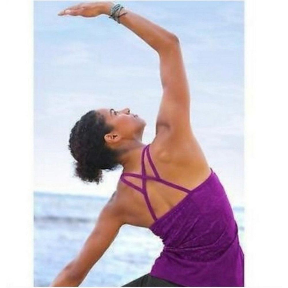 Athleta Harmonious Strappy Yoga Top, Size Small, style 581305, Criss Cross strap